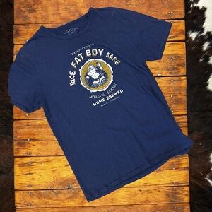 Lucky Brand “Fat Boy Rice Sake” vintage slub tee. EUC